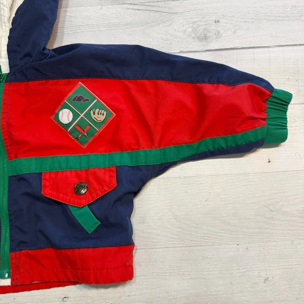 Vintage‎ weather tamer baby colorblock baseball jacket 12 months